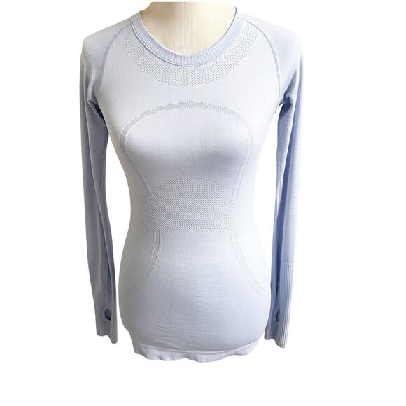 Lululemon Run: Swiftly Tech Long Sleeve Caspian Blue Size Small/4 - Picture 3 of 12